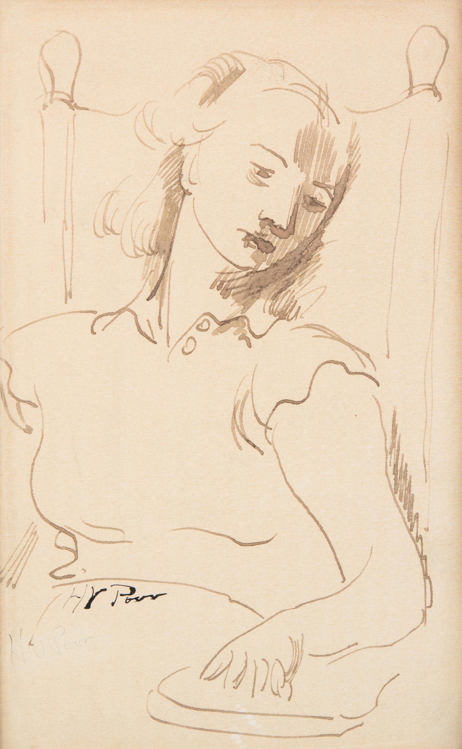 Henry Varnum Poor, (American, 1888-1970), Woman in Chair (Anne Poor)