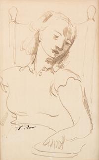 Henry Varnum Poor, (American, 1888-1970), Woman in Chair (Anne Poor)