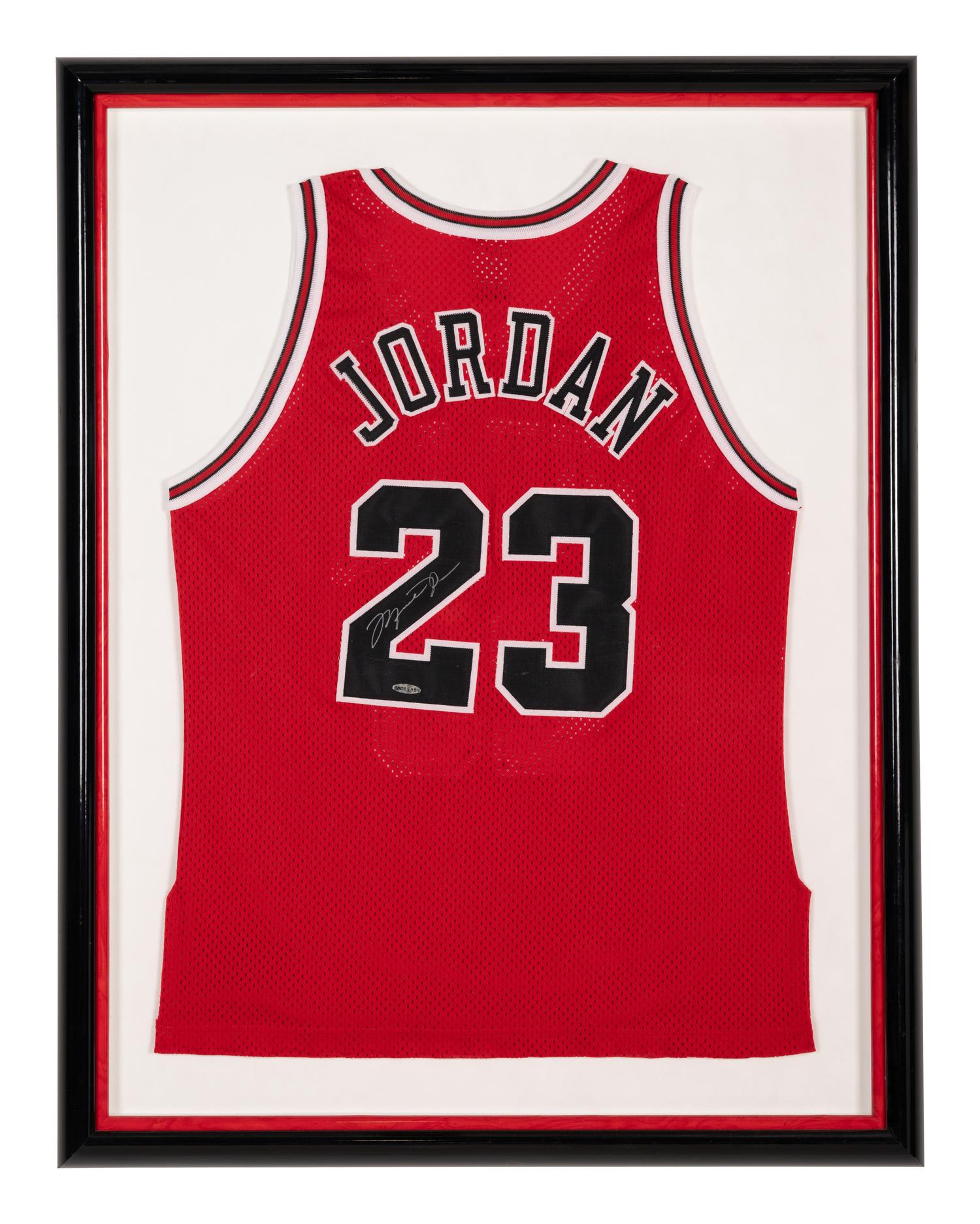 A Michael Jordan Signed Autograph Chicago Bulls Basketball Jersey Obtained at Jordan Flight School Basketball Camp (Upper Deck Authenticated),