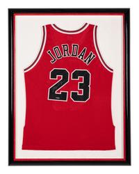 A Michael Jordan Signed Autograph Chicago Bulls Basketball Jersey Obtained at Jordan Flight School Basketball Camp (Upper Deck Authenticated),