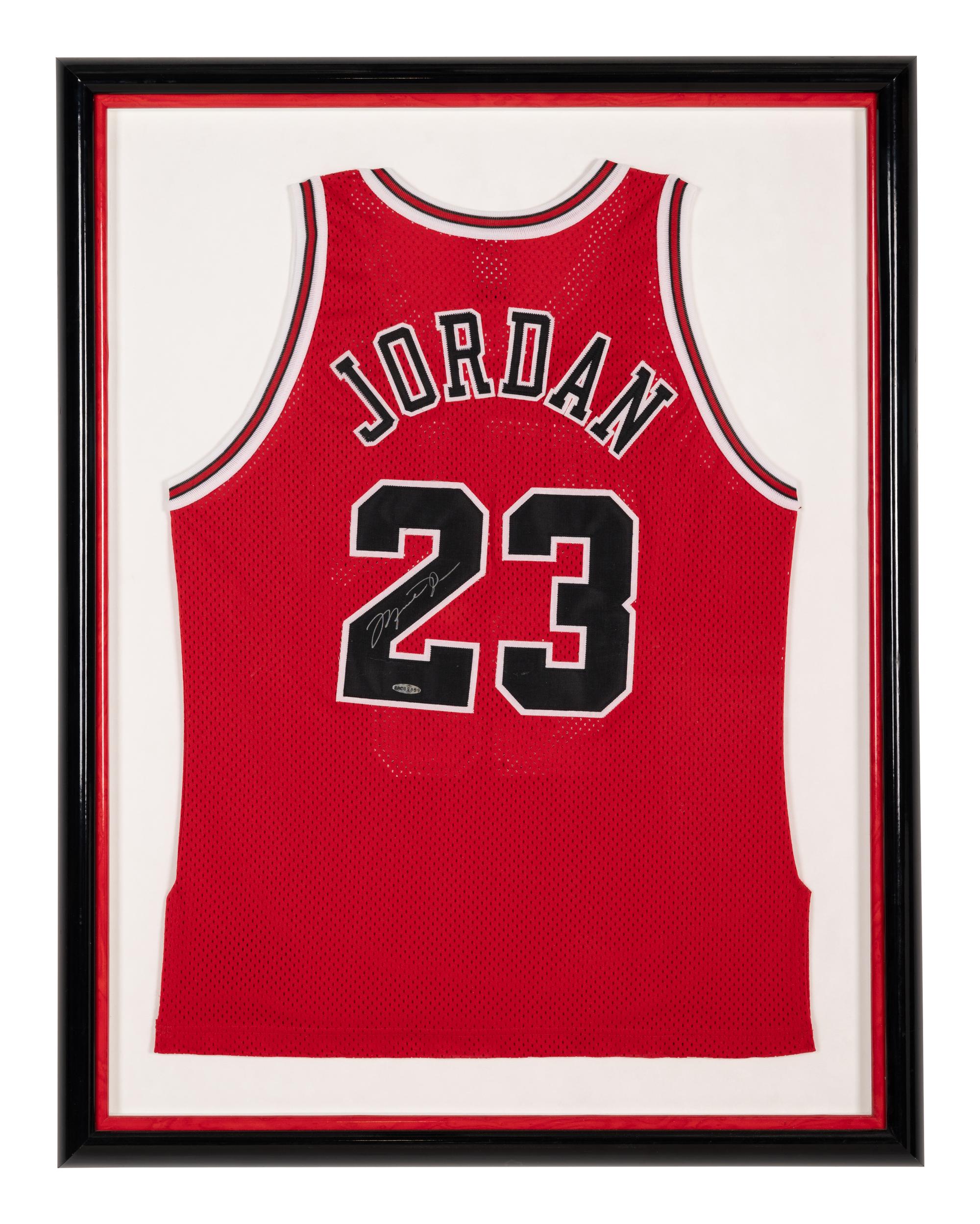 A Michael Jordan Signed Autograph Chicago Bulls Basketball Jersey Obtained at Jordan Flight School Basketball Camp (Upper Deck Authenticated),