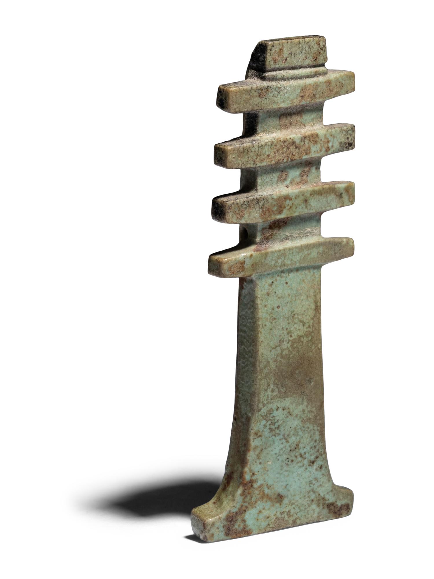 An Egyptian Faience Djed Pillar