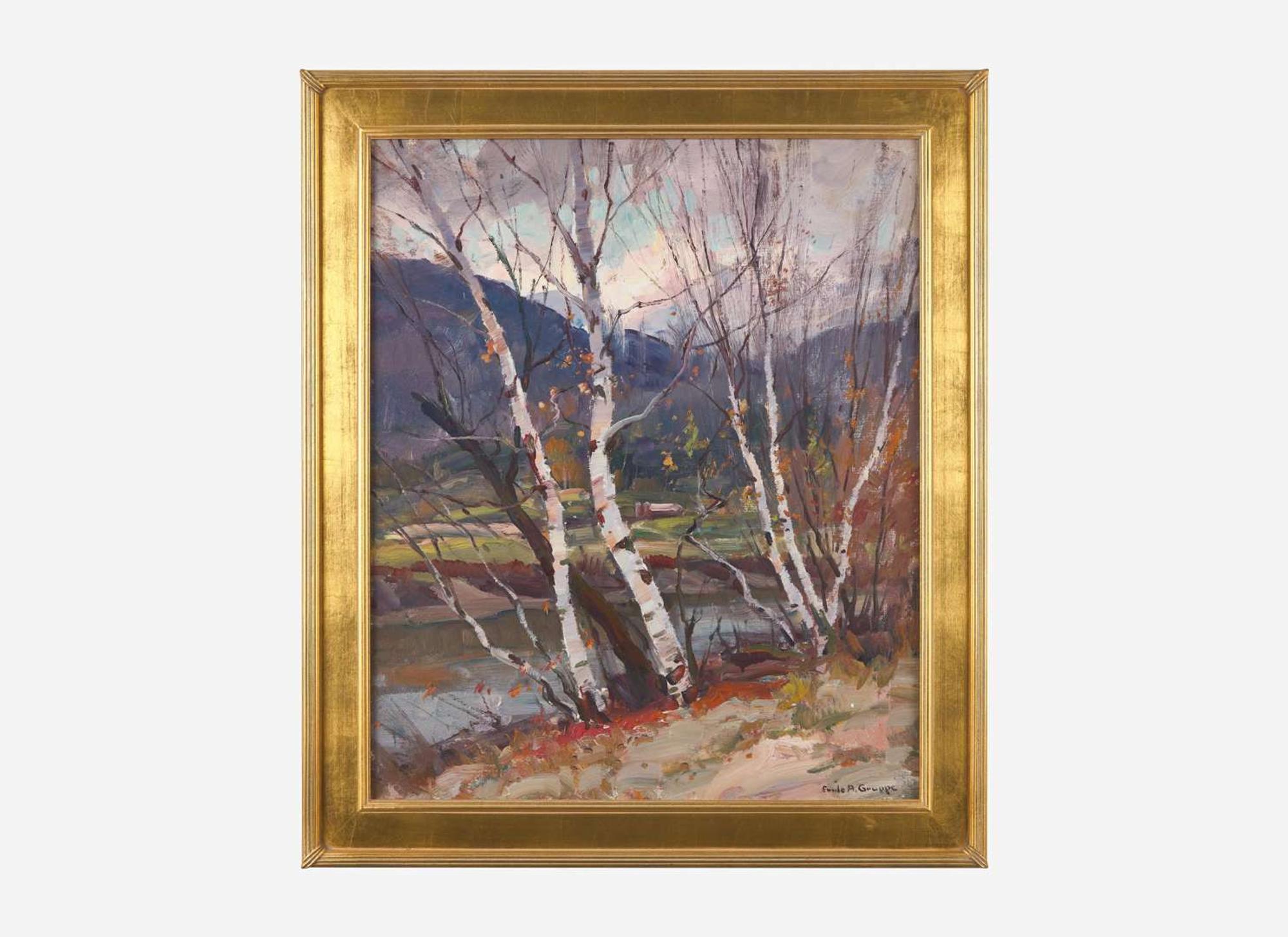 Emile Albert Gruppe (American, 1896-1978) - Birches Along the River