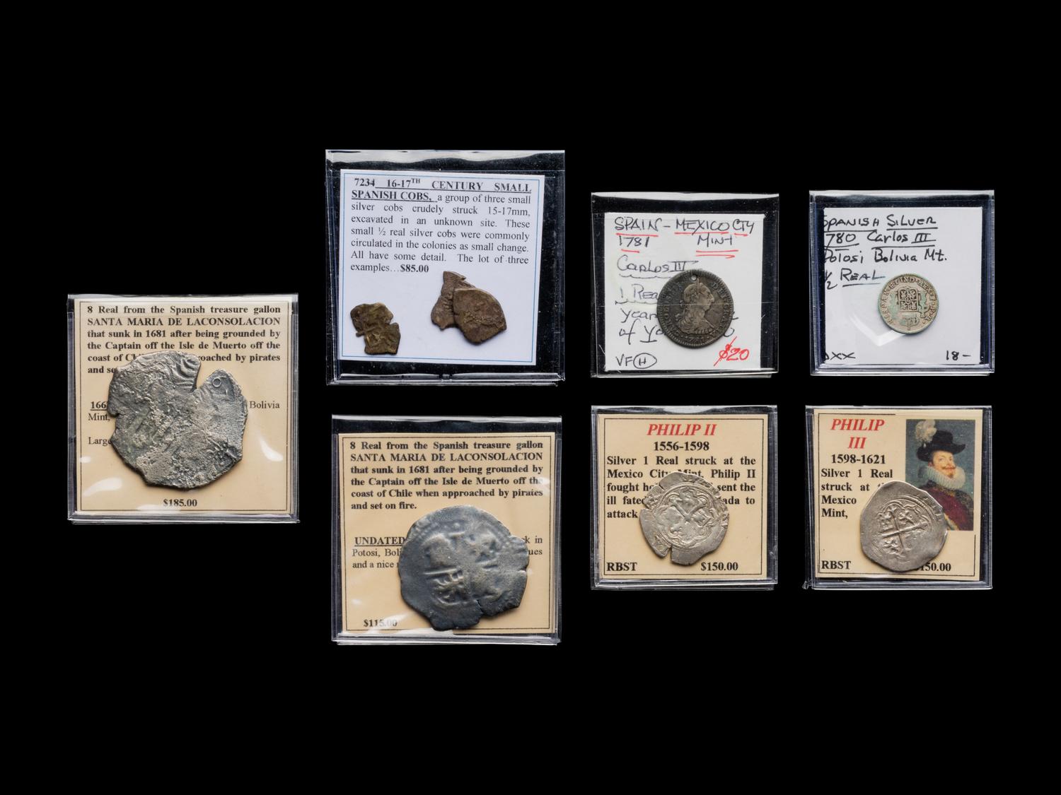 [SPAINISH EMPIRE] A Collection of Nine Silver Coins