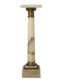 A Gilt Bronze Mounted Onyx Pedestal