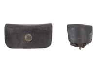 [CIVIL WAR]. 19th century cartridge box and cap box.