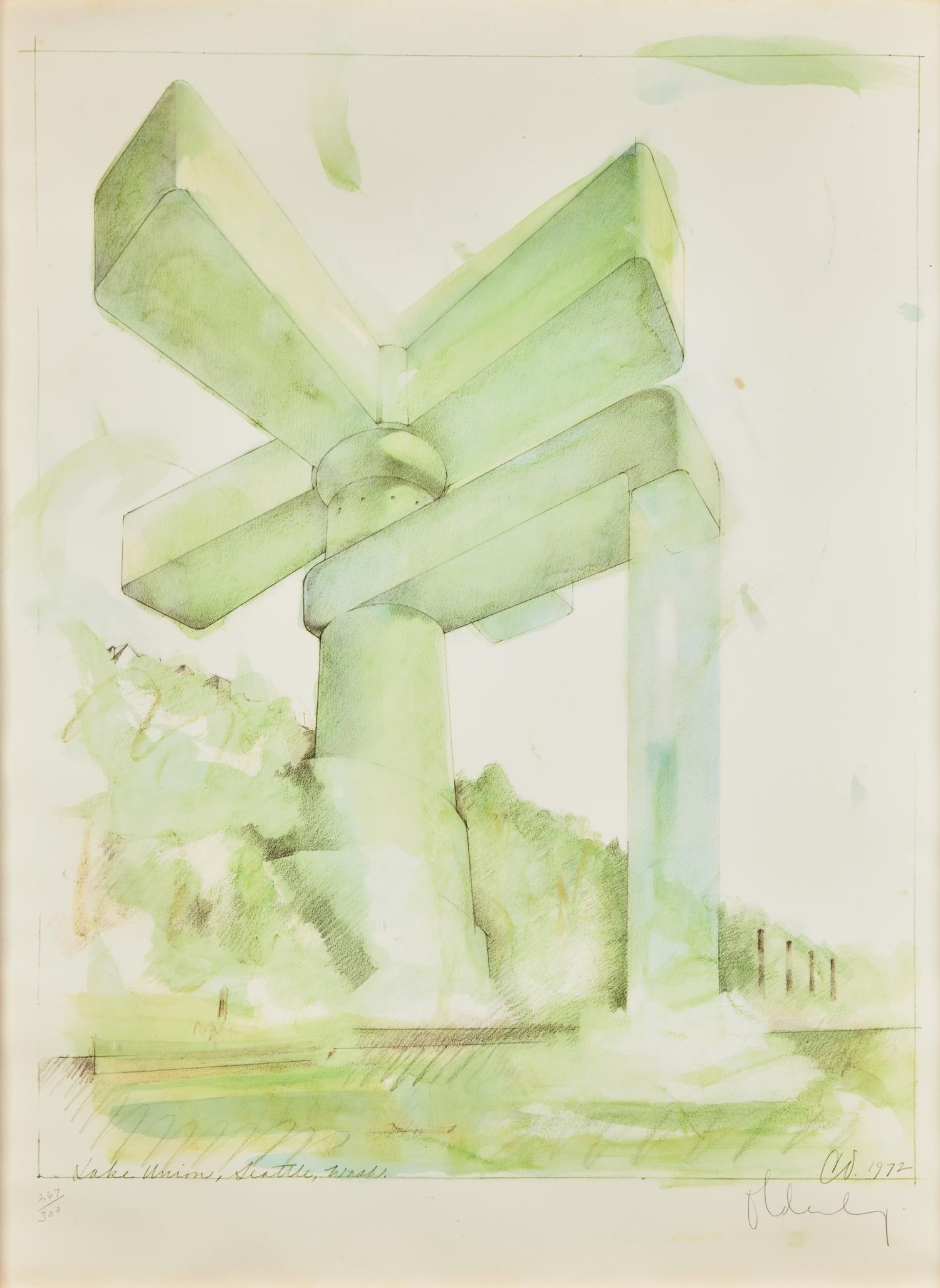 Proposal for a Cathedral in the Form of a Sink Faucet for Lake Union, Seattle, Washington , 1972