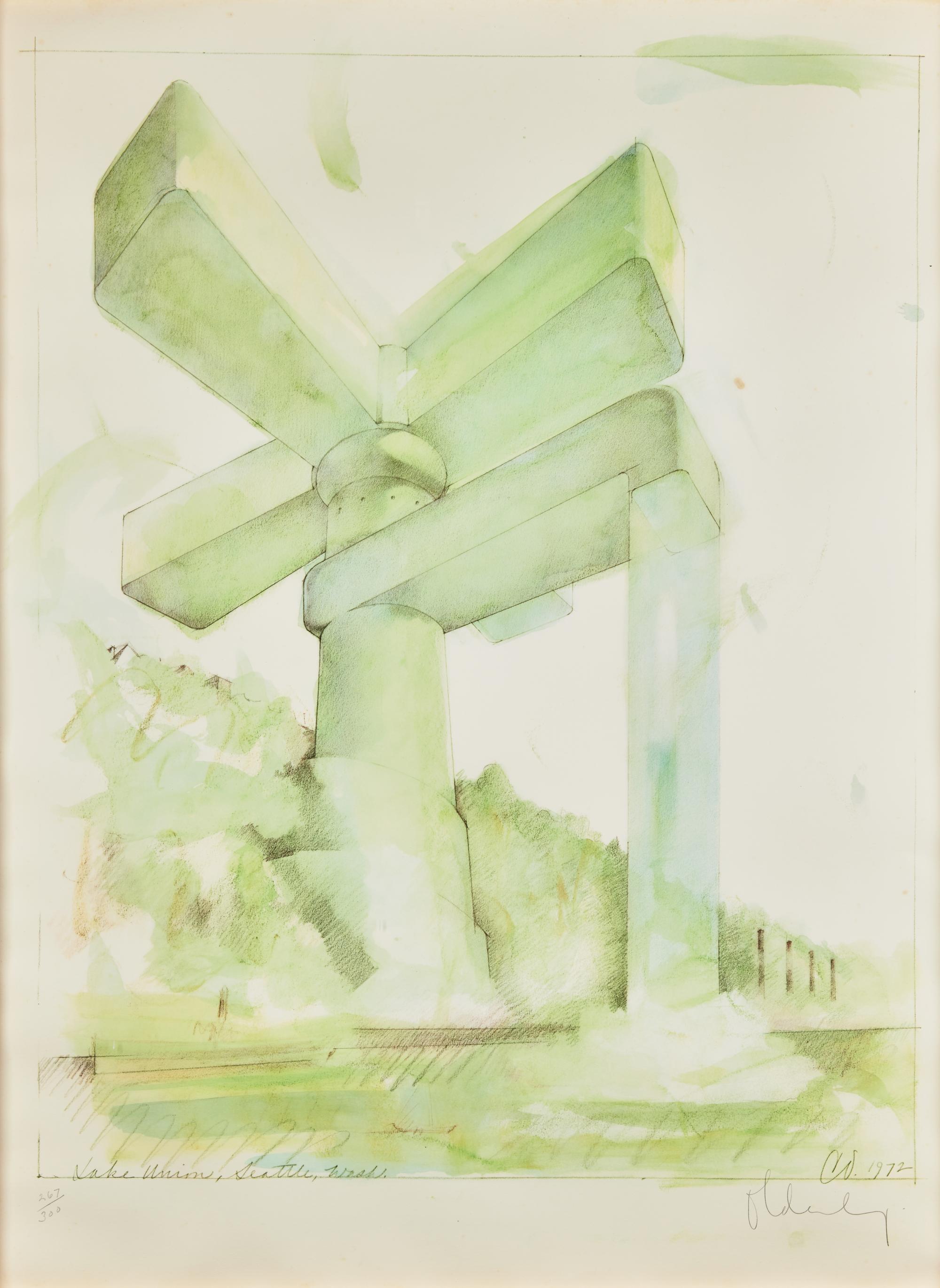 Proposal for a Cathedral in the Form of a Sink Faucet for Lake Union, Seattle, Washington , 1972