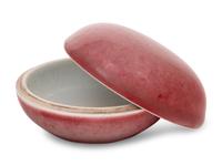 Two Chinese Peach Blossom Glazed Porcelain Wares