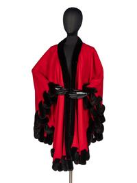 J. Mendel Cape With Looped Mink Trim