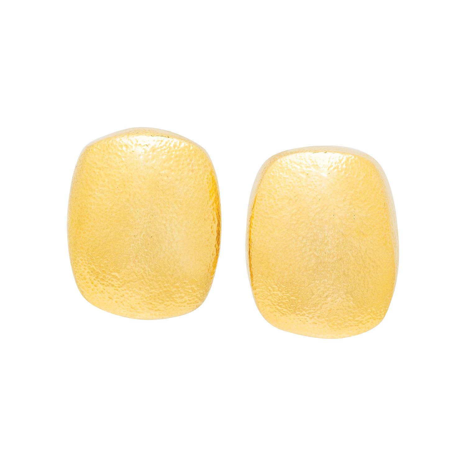DAVID WEBB, YELLOW GOLD CLIP EARRINGS