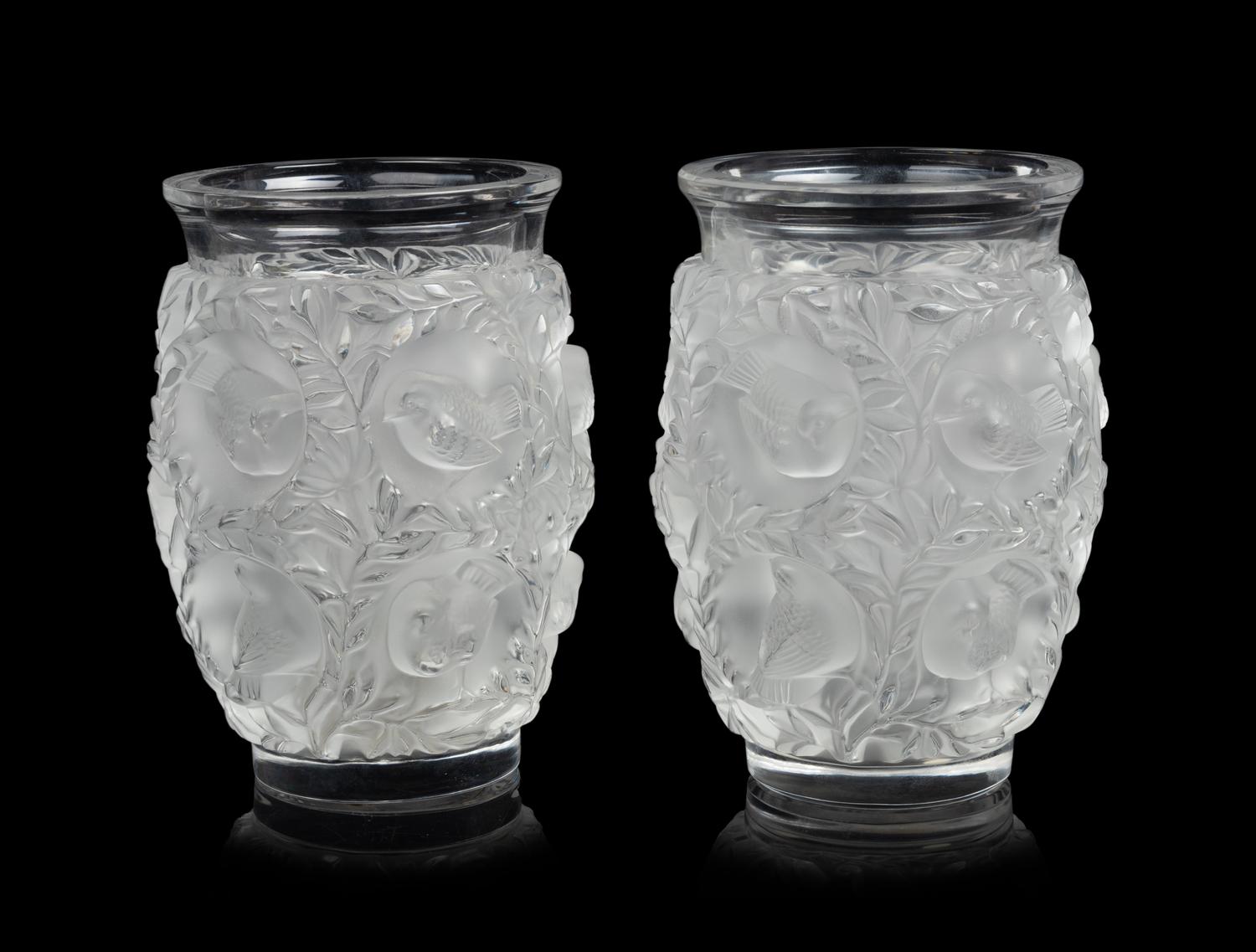 A Pair of Lalique Bagatelle Vases