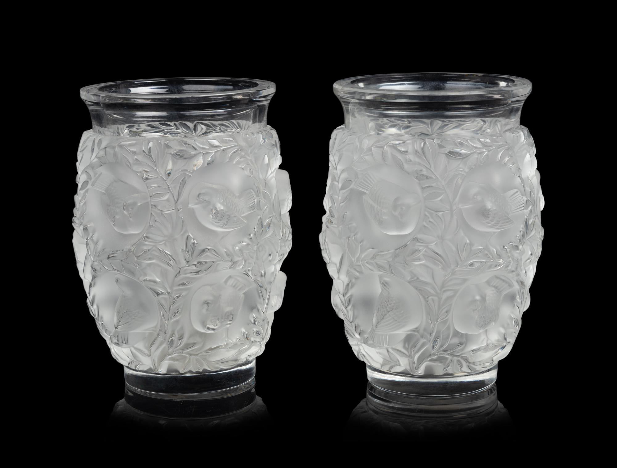 A Pair of Lalique Bagatelle Vases