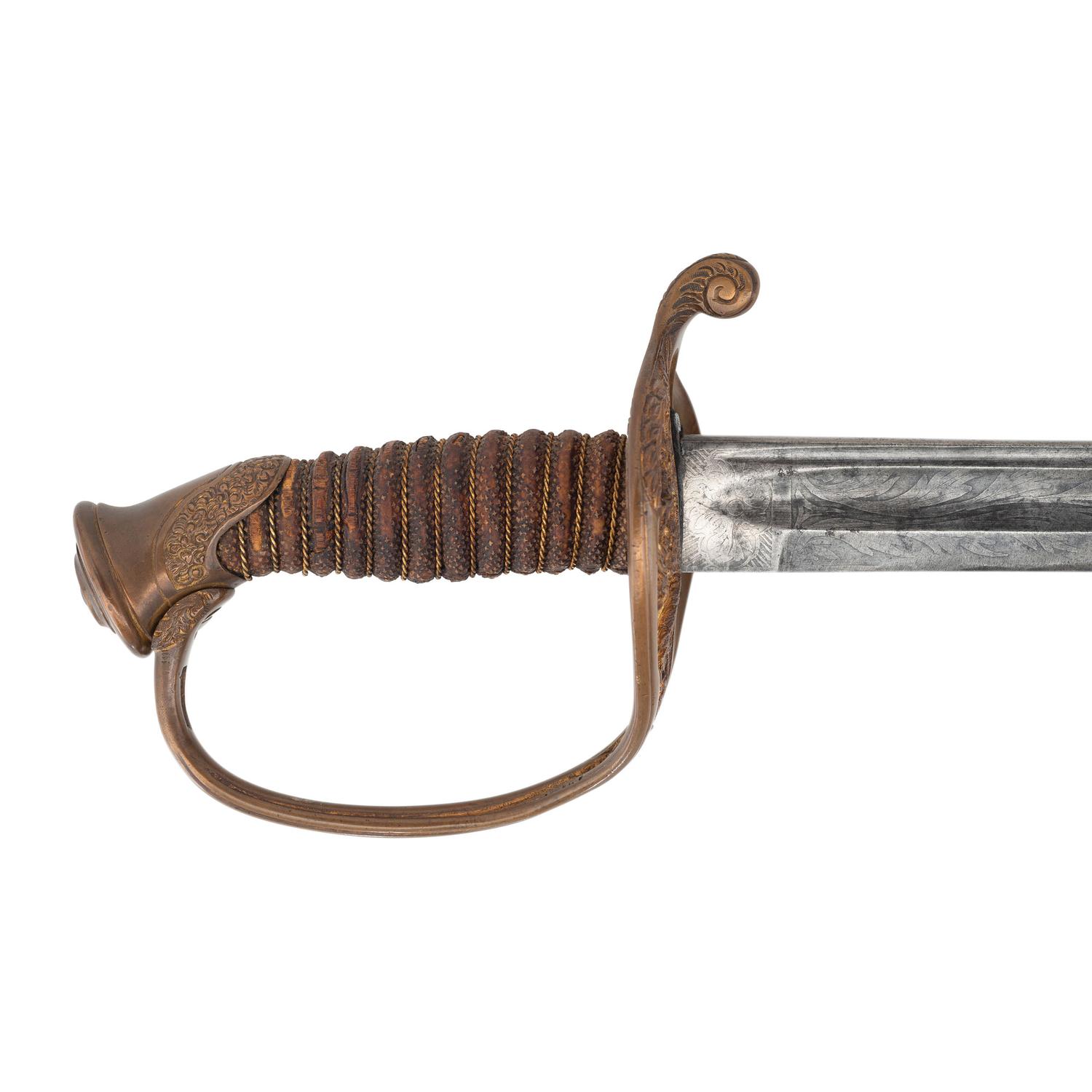 Saurbier Model 1850 Foot Officer's Sword Presented to Lt. J.C. Schoen 8th NY Cavalry & 151 NY Infantry - KIA at Cold Harbor - with CDV