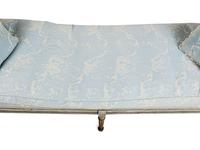 A Louis XVI Grey-Painted and Parcel-Gilt Lit du Jour