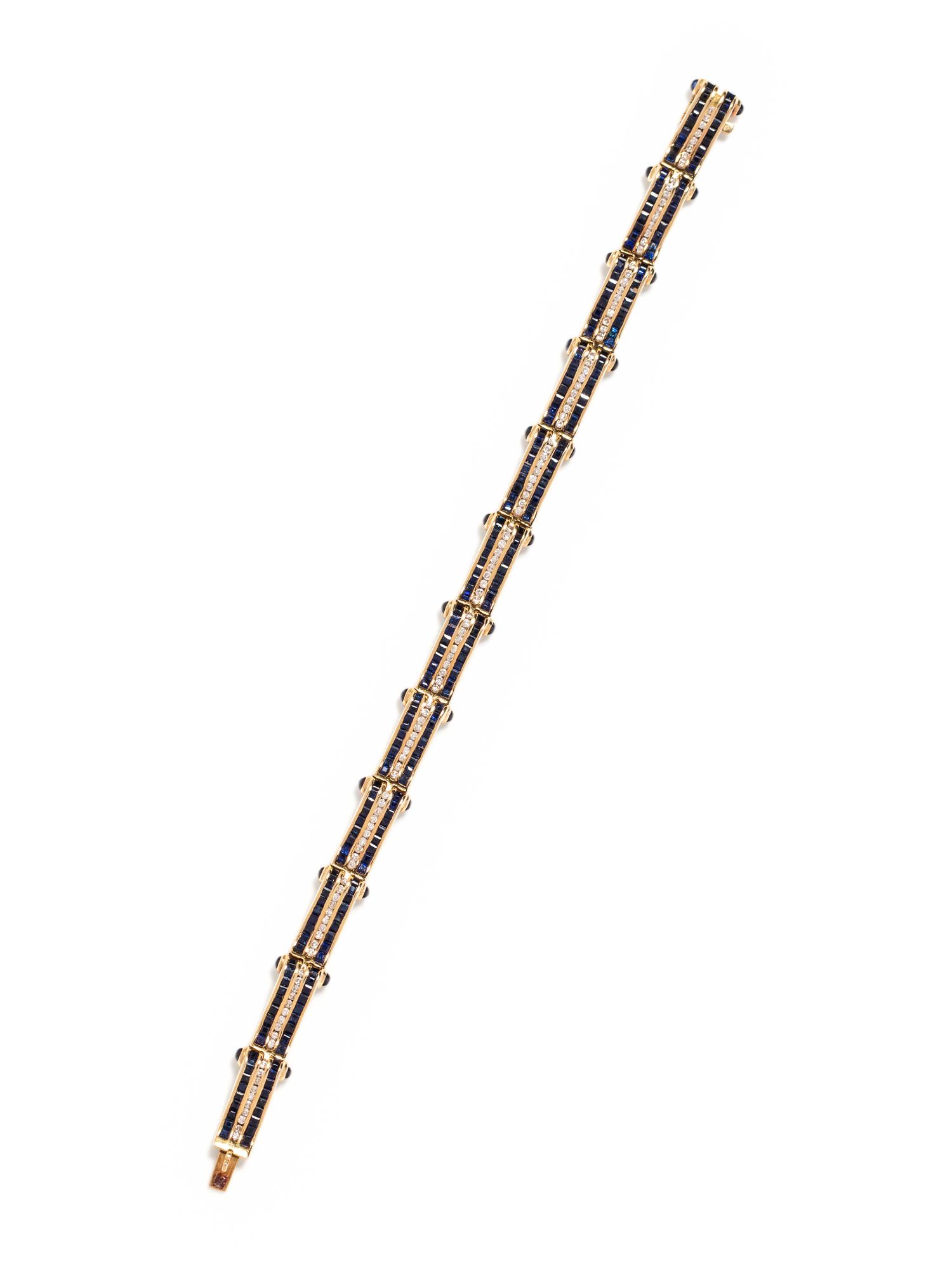 SAPPHIRE AND DIAMOND BRACELET
