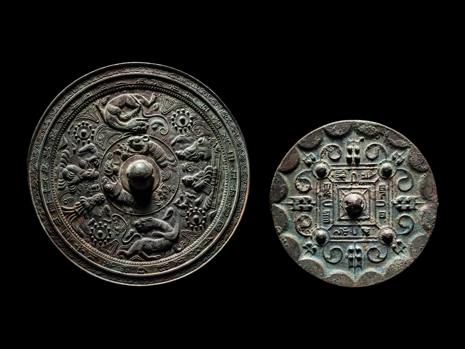 Two Chinese Archaic Bronze Mirrors