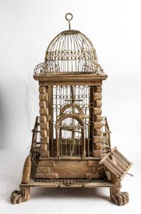 A Victorian Style Painted Birdcage Height 28 inches. — 20TH CENTURY