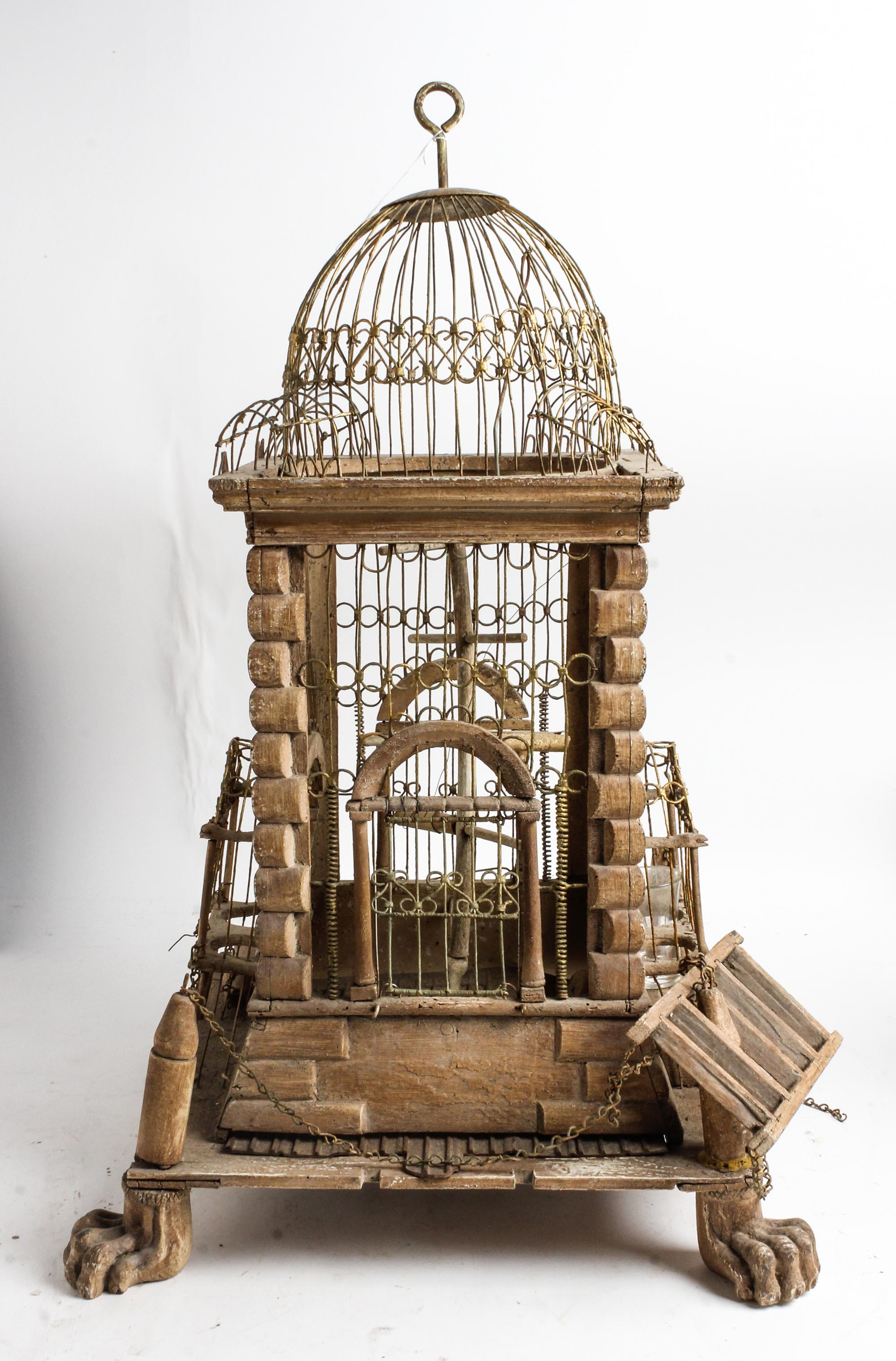 A Victorian Style Painted Birdcage Height 28 inches. — 20TH CENTURY