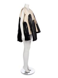 Comme des Garcons Black Faux Leather and Natural Muslin Tunic, 1990-2000s