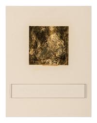 Esprit de l'Escalier (Works for the Blind): Golden is a surface color; Spectator, 1985-87 (2 works from an edition of 15)