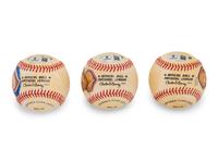 A Collection of Chicago Cubs Signed Autograph Hall of Fame Portrait Baseballs (Beckett Authentication Services)