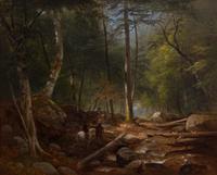 Samuel Lancaster Gerry, (American, 1813-1891), Woodscene Bartlett, NH, 1855