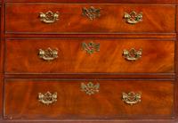 An American Chinese Chippendale Style Carved Mahogany Chest on Chest