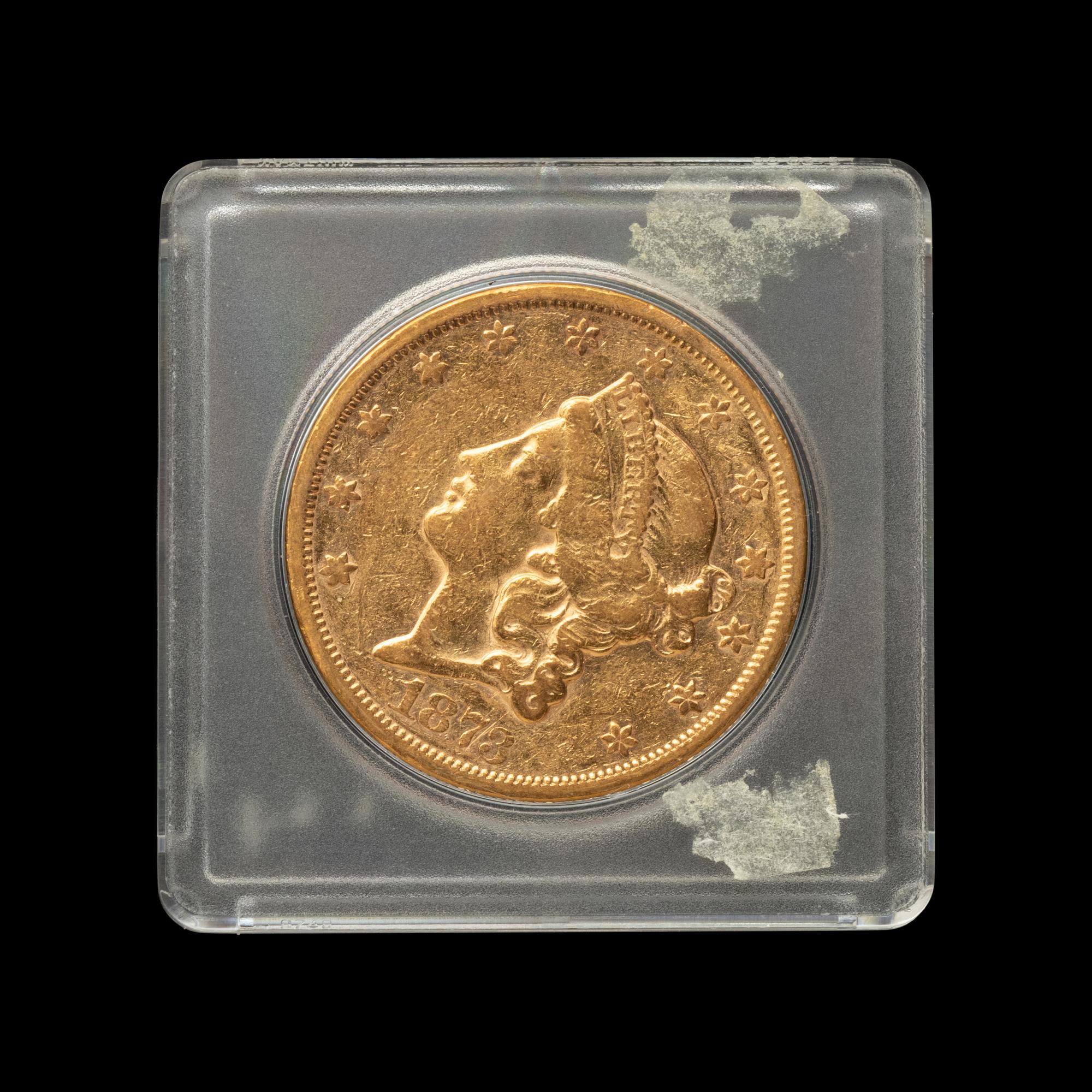 A 1873-S Liberty Head-Open '3' $20 Gold Coin
