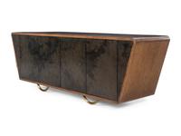 A Julian Chichester Oak and Parchment Danish Cabinet