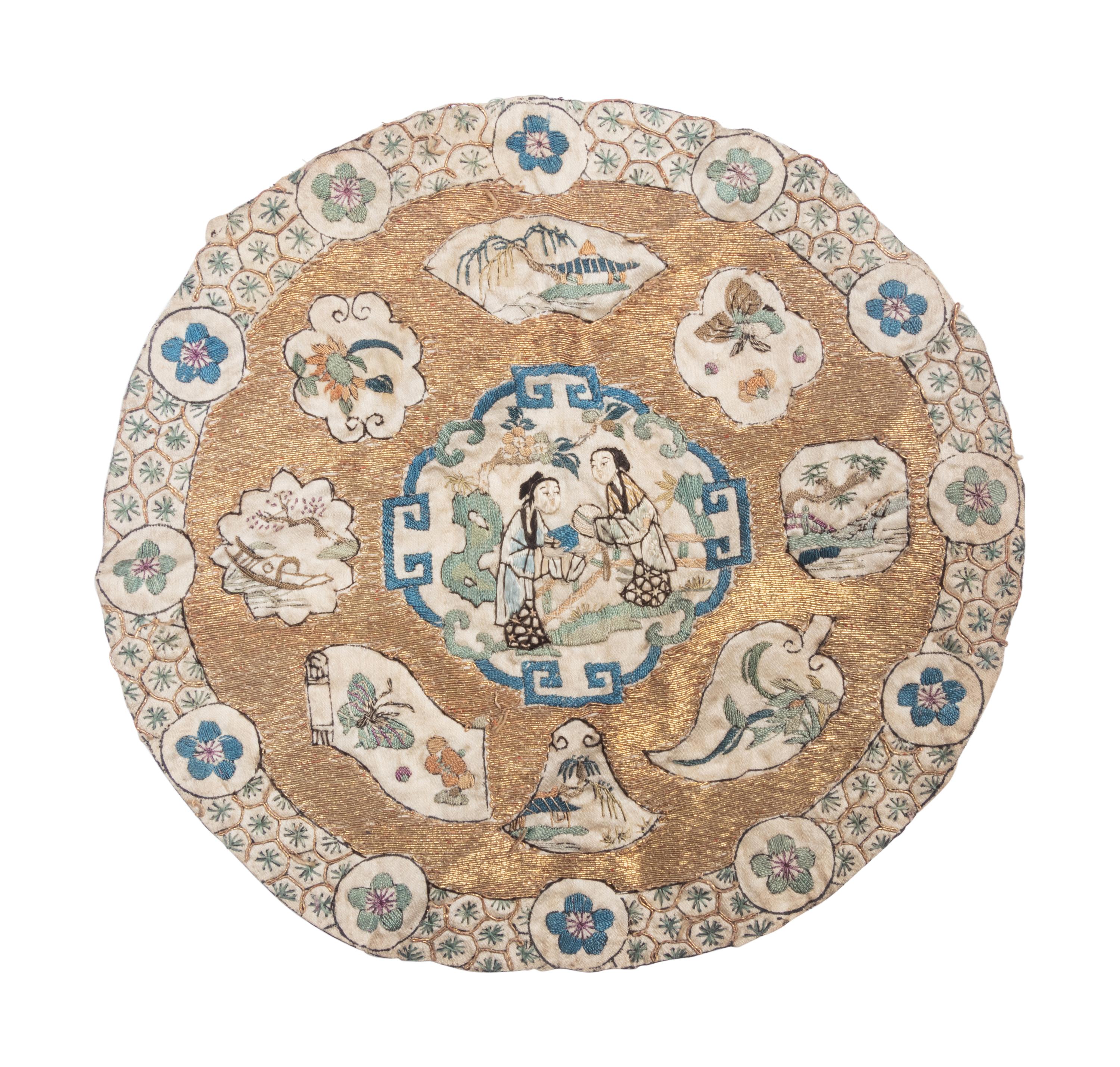 Five Chinese Embroidered Silk Articles