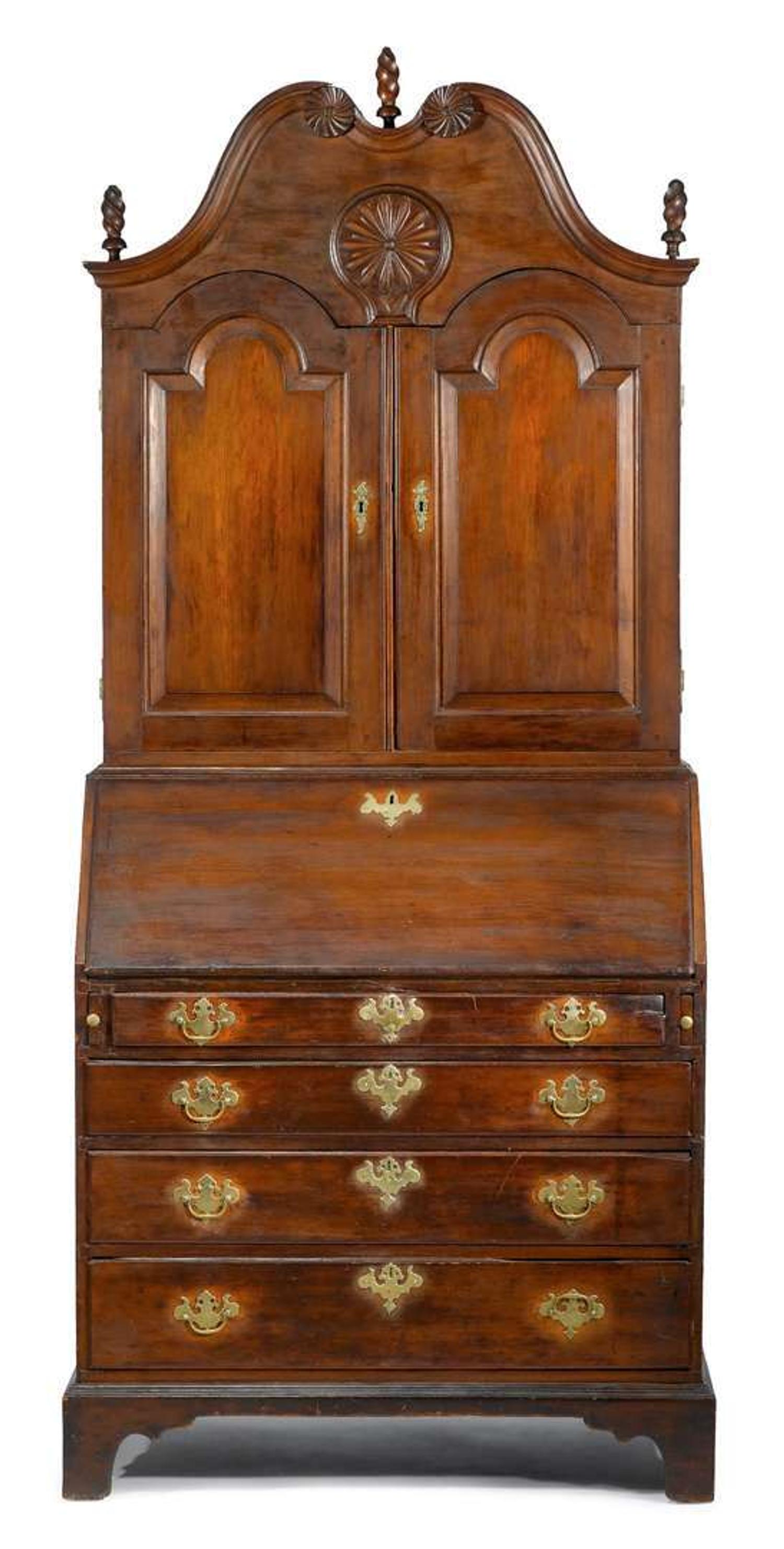 Chippendale cherrywood desk and bookcase new england, 18th century
