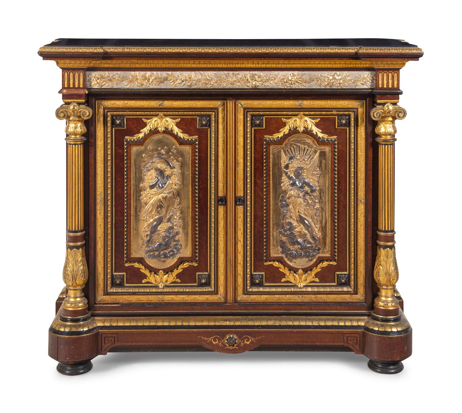 A Gilt Bronze Mounted Marble-Top Sideboard