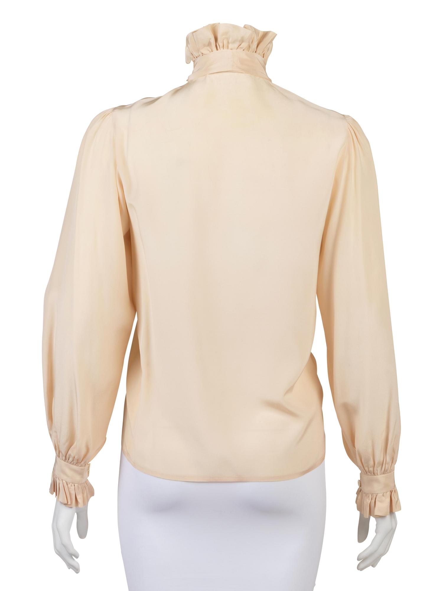 Three Vintage Designer Blouses, 1970-90s: Two Yves Saint Laurent & One Jean Halm