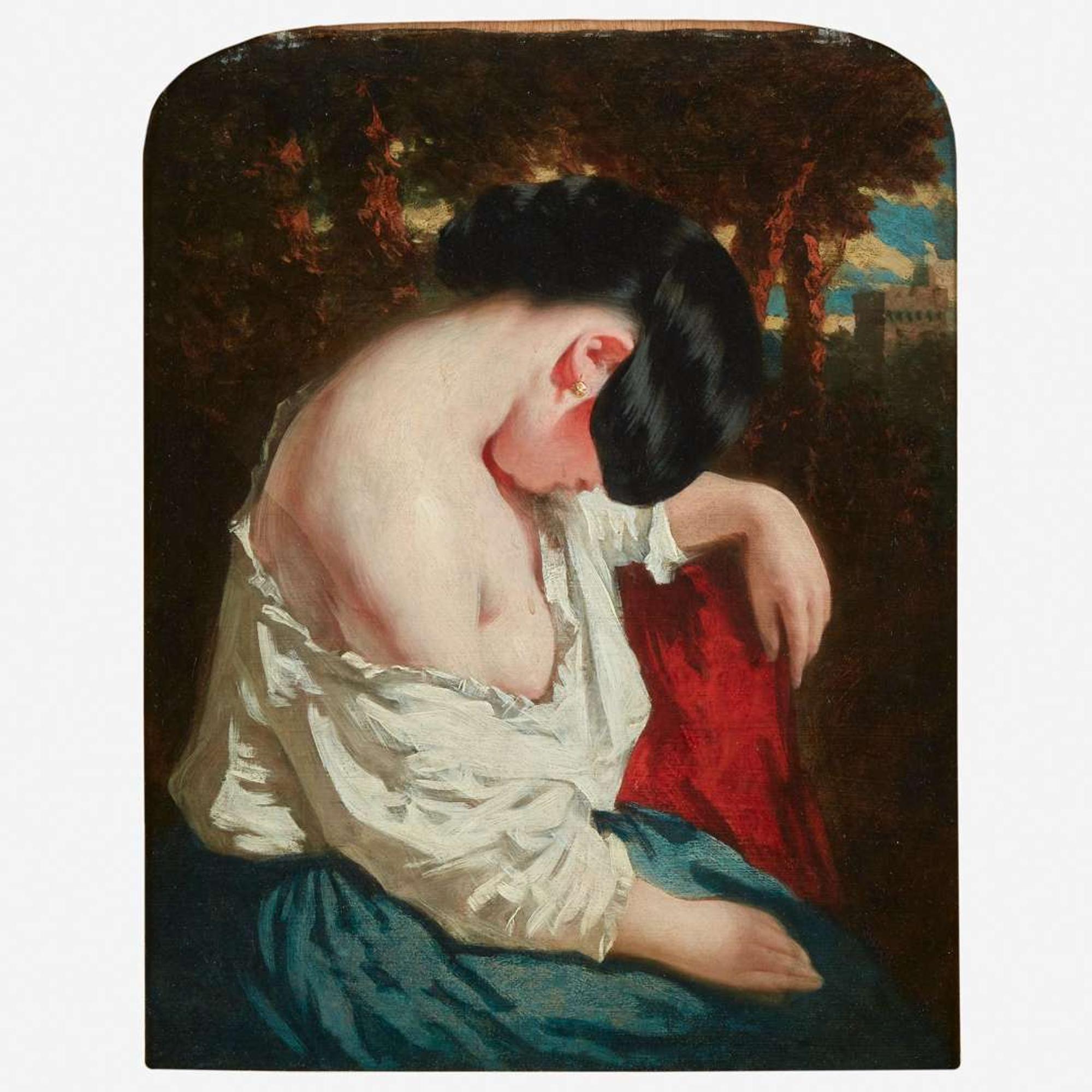 William Etty (British, 1787–1849) Sleeping Lady, Half-Dressed in a Landscape