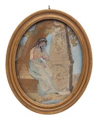 An English Needlework Mourning Picture