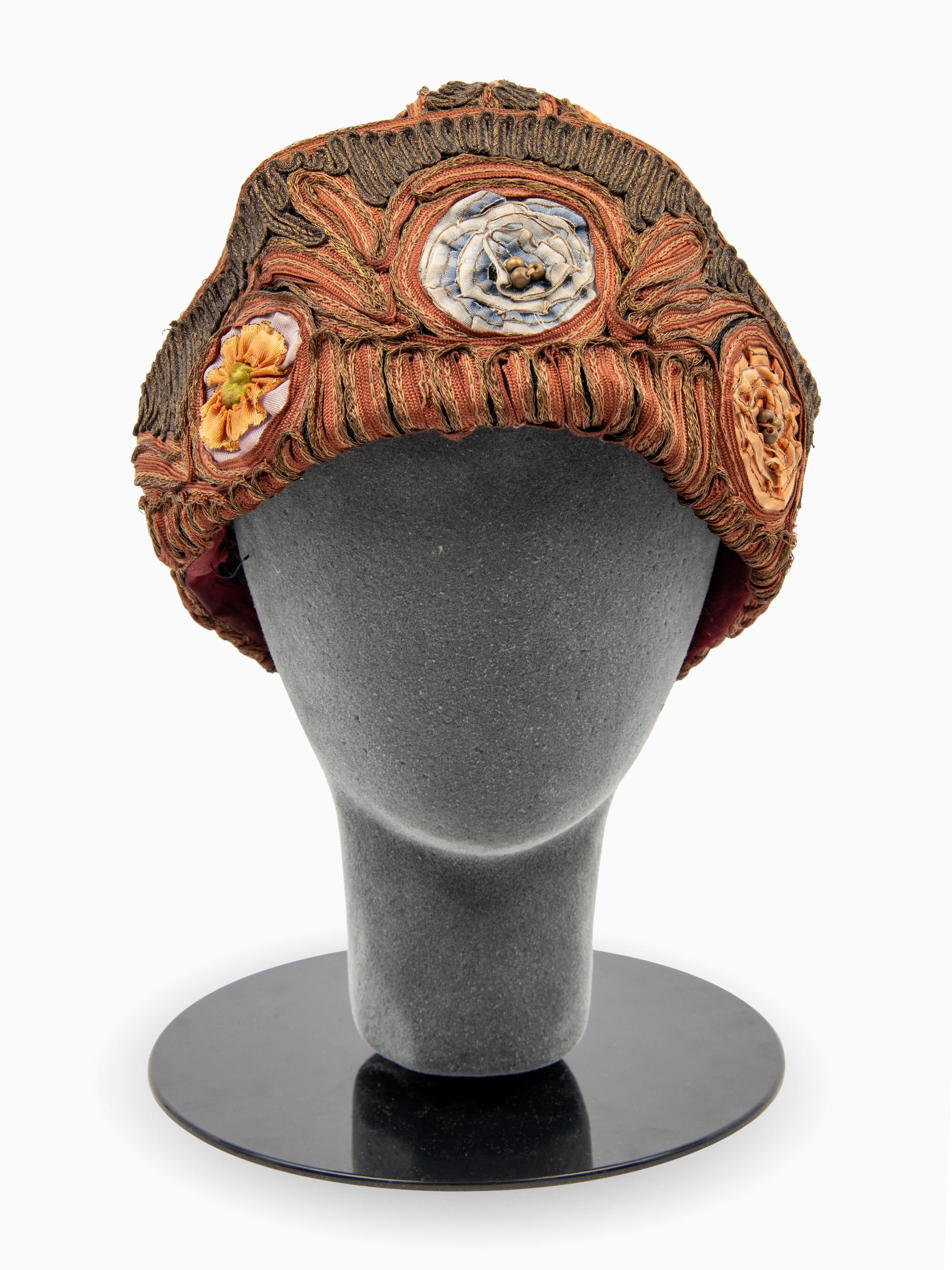 Collection of Eight Accessories; Seven Frame Bags, One Braided Soutache Cloche Hat, 1920s