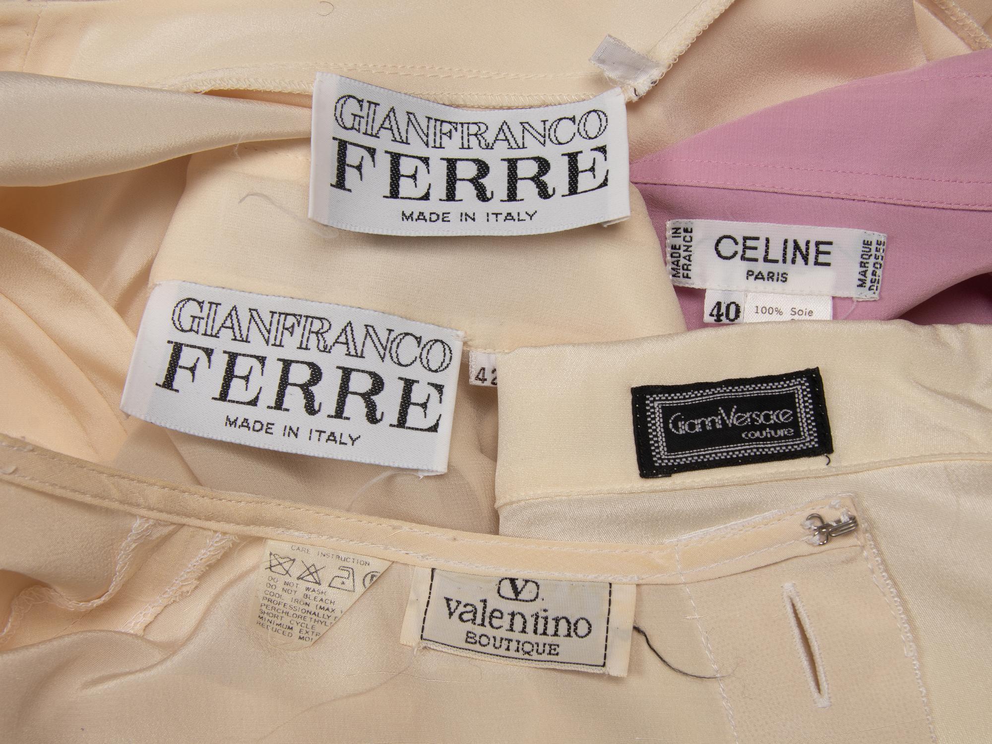 Five Designer Silk Blouses