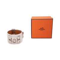 White Hermès Collier De Chien Bracelet