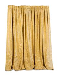 A Set of Six Scalamandré Silk Drapes