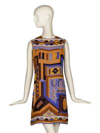 Emilio Pucci, Printed Silk Shift Dress, 1960's