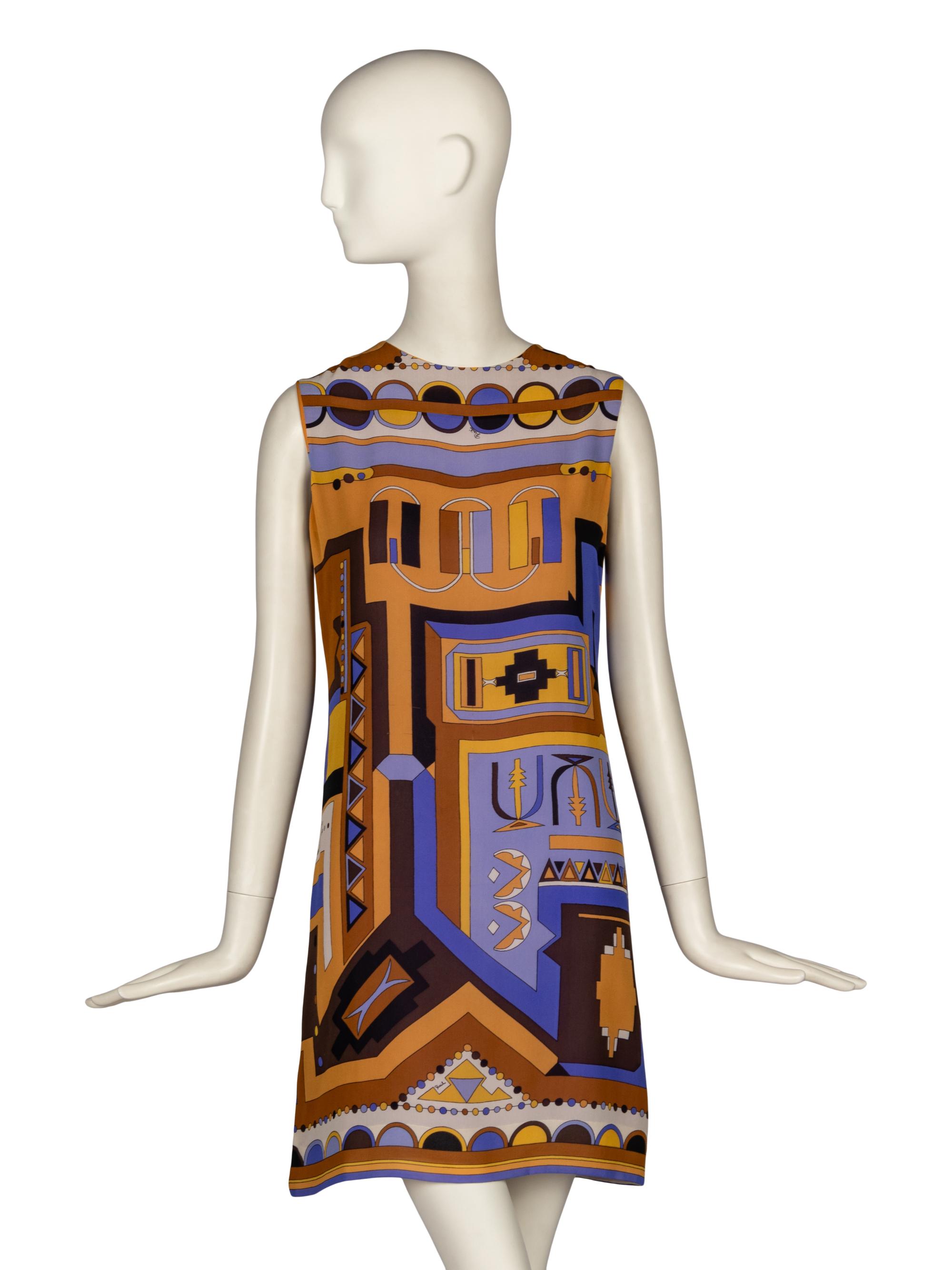 Emilio Pucci, Printed Silk Shift Dress, 1960's