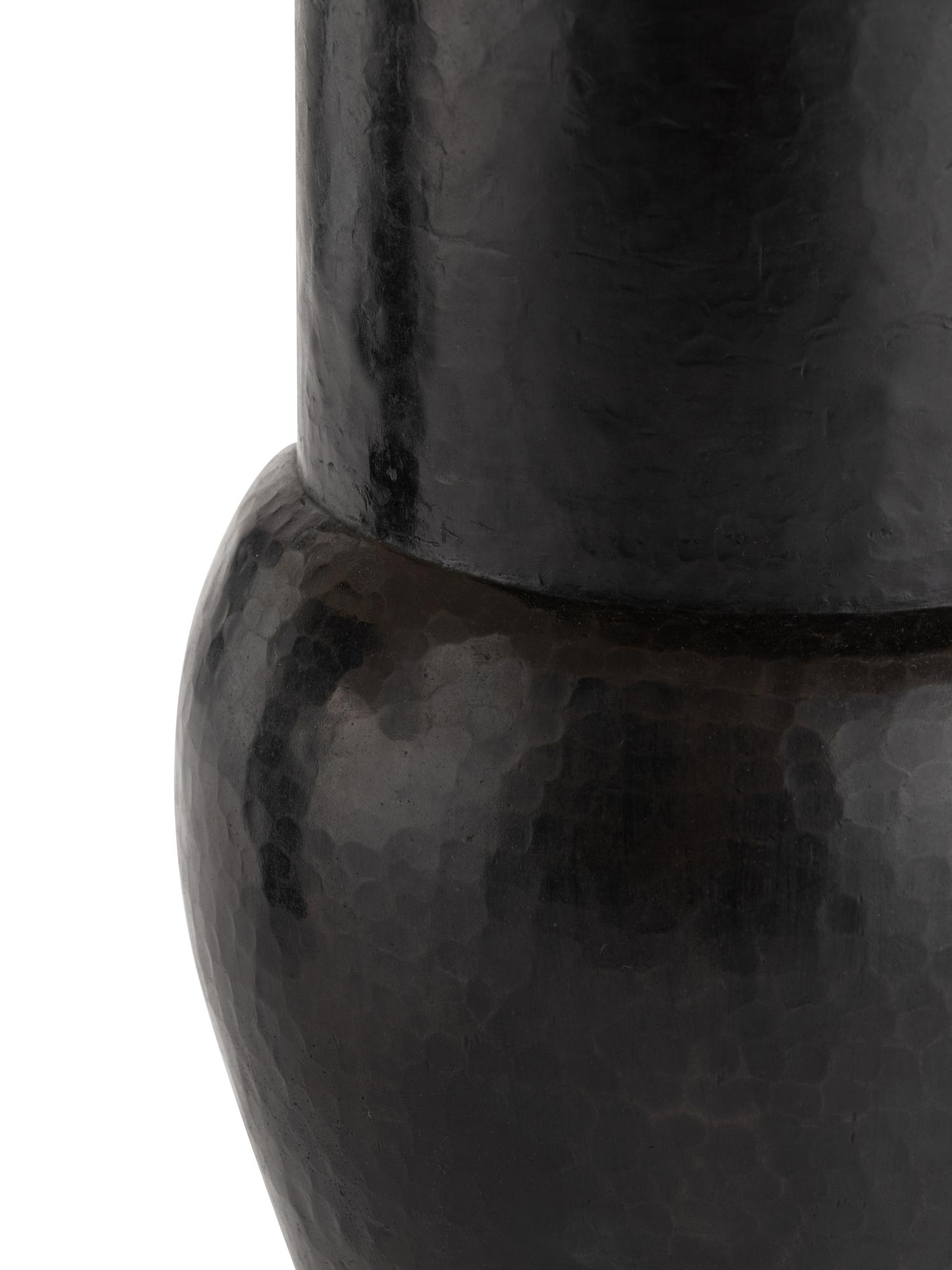 A Pair of Hammered Metal Table Lamps