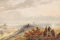 Seth Eastman, (American, 1808-1875), Lake Erie from Cleveland, 1833