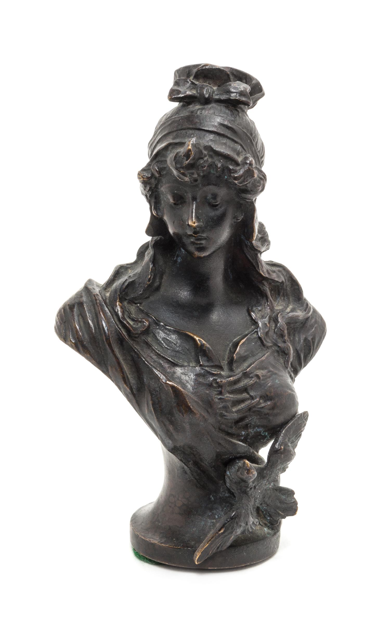 A Continental Bronze Bust Height 5 1/8 inches. — LATE 19TH CENTURY