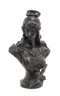 A Continental Bronze Bust Height 5 1/8 inches. — LATE 19TH CENTURY