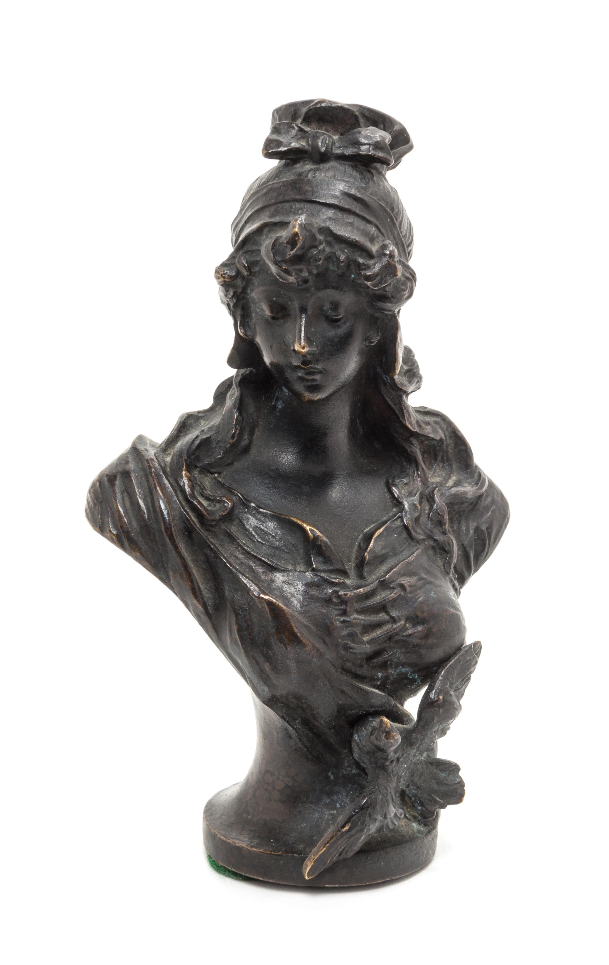 A Continental Bronze Bust Height 5 1/8 inches. — LATE 19TH CENTURY