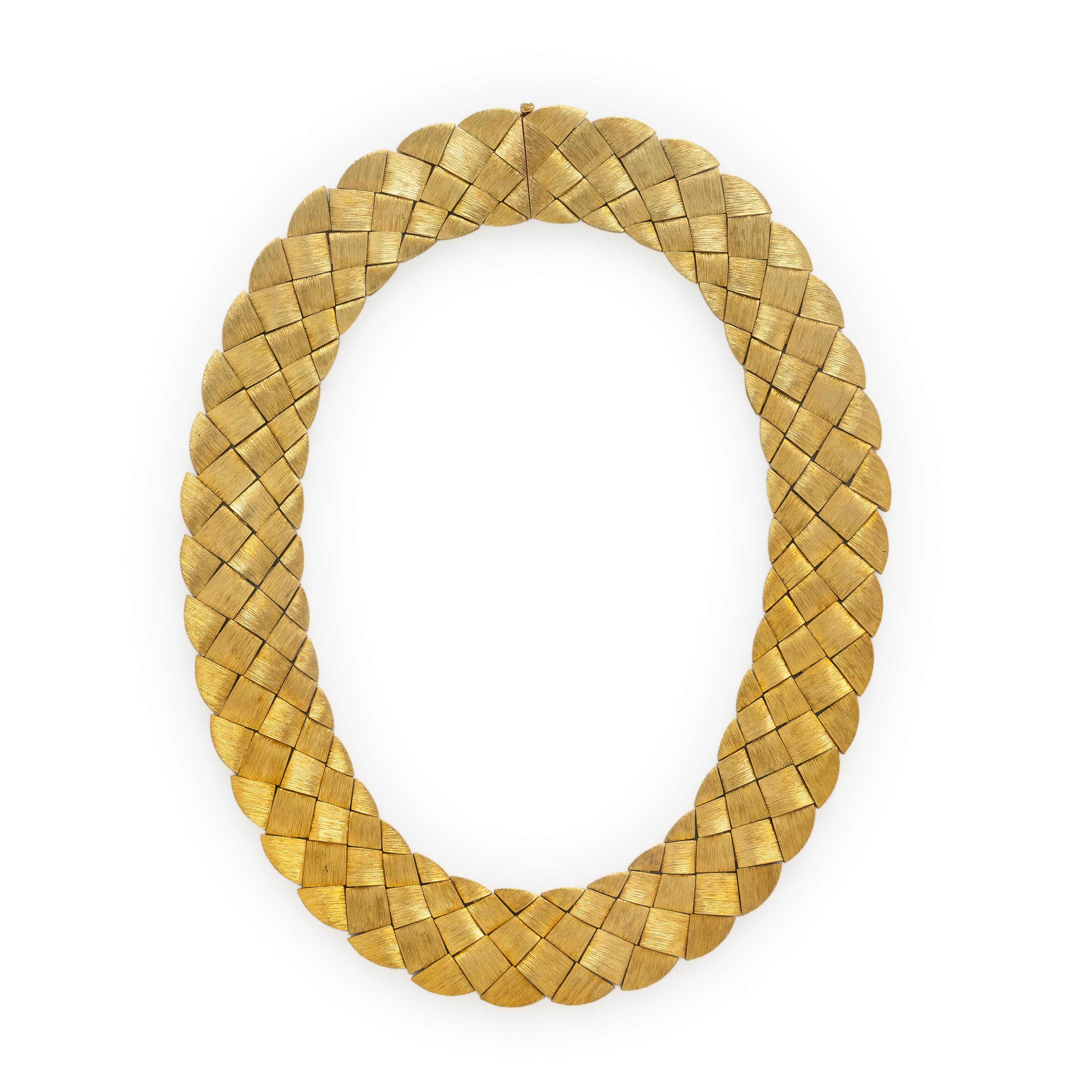 Henry Dunay, 'Sabi' Yellow Gold Woven Collar Necklace
