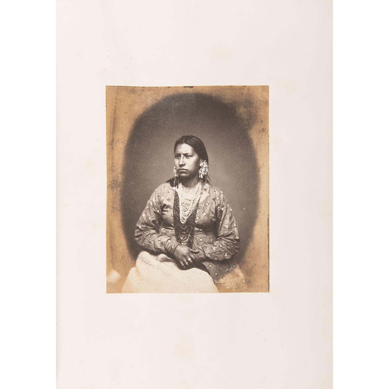 Joel Whitney, Exceptional Album Containing Large Format Photographs of Sioux Involved in the 1862 Minnesota Uprising