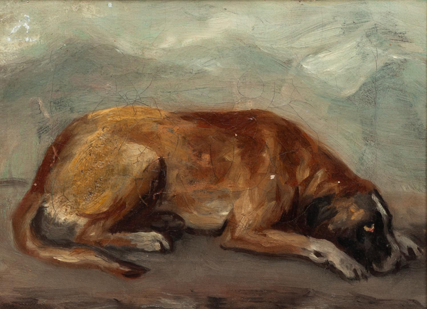 Five Works of Art depicting Mastiffs Largest: 12 1/4 x 9 1/4 inches.